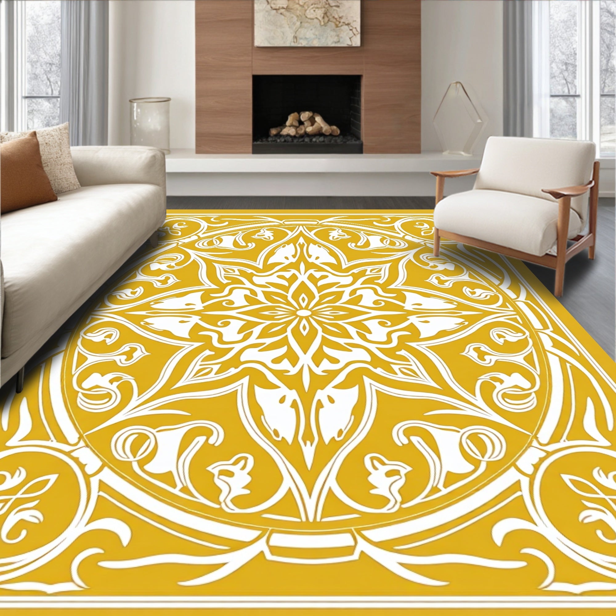Global Floral Sunburst Medallion Rug