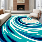 Ocean Swirl Art Design Rug