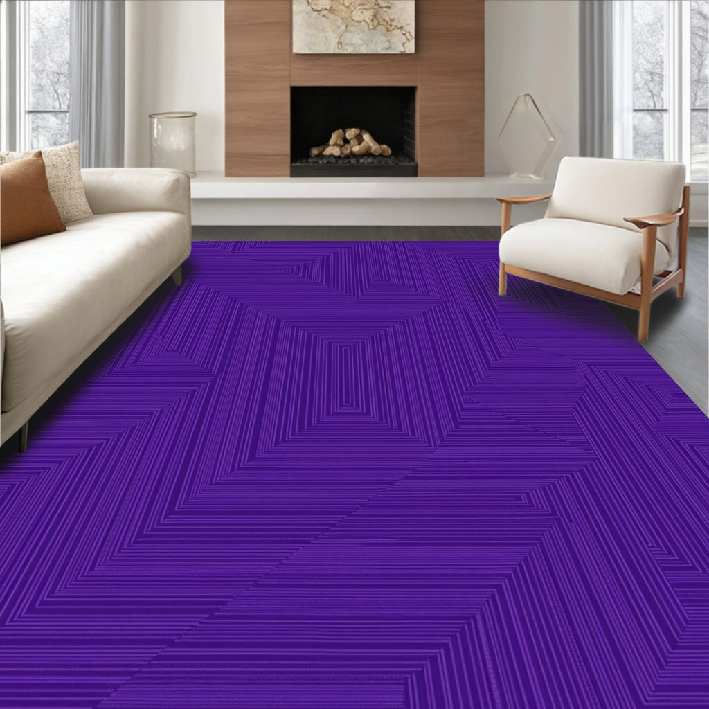 Concentric Rectangle Pattern Rug