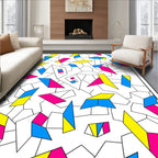 Abstract Geometric Shapes Lines Rug