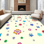 Playful Star Bloom Pattern Rug