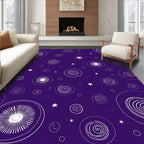 Cosmic Circles and Star Pattern Rug