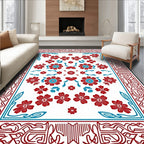 Floral Design With Intricate Borders Rug