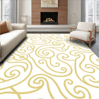Golden Swirl Contemporary Pattern Rug