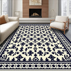Vintage Floral Borders Patterned Rug