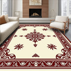Ornate Central Medallion Border Design Rug