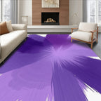 Vibrant Purple Burst Abstract Design Rug