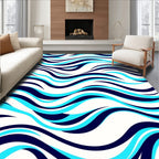 Flowing Waves Patterned Rug