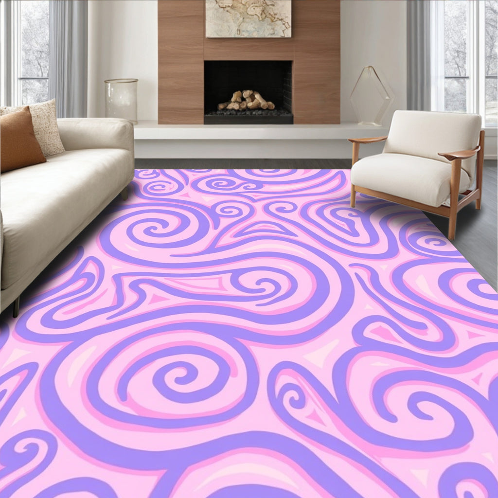 Sweet Swirls Lavender Pink Harmony Rug