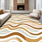 Abstract Wavy Stripes Pattern Rug