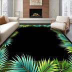 Tropical Leaf Border Design Rug