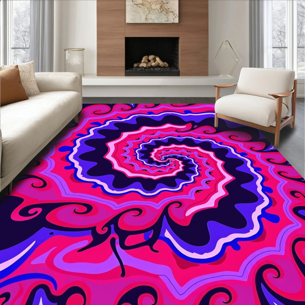 Vibrant Swirl Pattern Rug