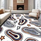 Agate Inspired Abstract Pattern Rug