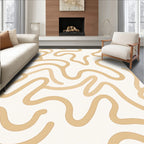 Beige Wavy Organic Lines Rug