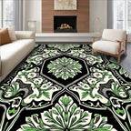 Verdant Vintage Floral Symmetry Pattern Rug