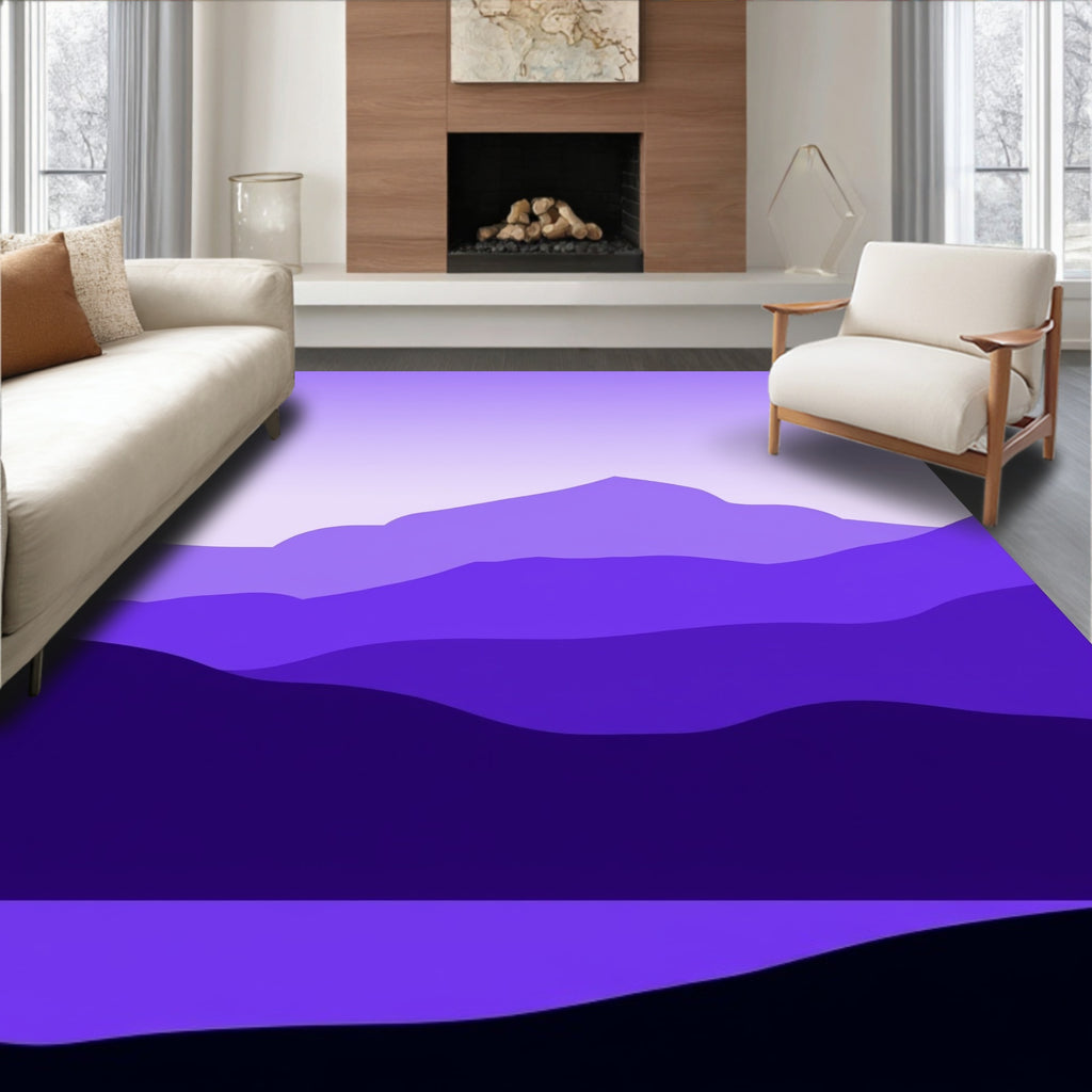 Amethyst Mountain Gradient Layers Rug