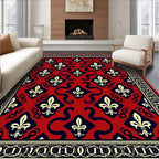 Regal Fleur de Lis Motif Rug