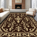 Ornate Floral Border With Subtle Accents Rug