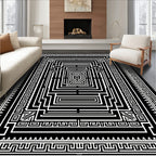 Geometric Maze Pattern Rug