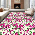 Vibrant Orchid Vine Pattern Rug