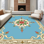 Ornate Floral Bordered Design Rug