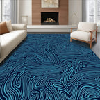 Abstract Swirl Lines Pattern Rug