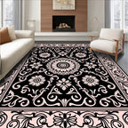 Classic Floral Vine Mandala Pattern Rug