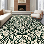 Intricate Floral Swirls Pattern Rug