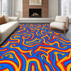 Vibrant Abstract Line Art Rug