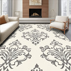Classic Damask Floral Pattern Rug