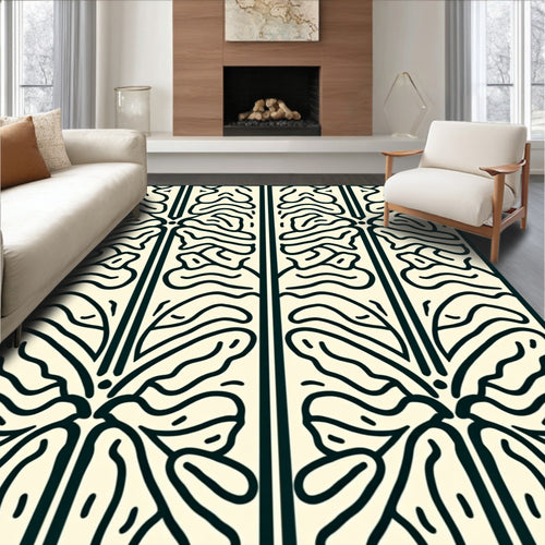 Abstract Organic Flowing Pattern Rug