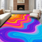Vibrant Abstract Swirl Pattern Design Rug