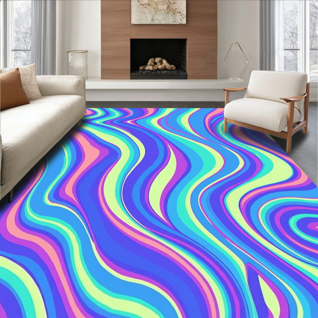 Psychedelic Swirl Pattern Rug
