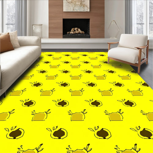 Abstract Chestnut Pattern Design Rug