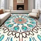 Vibrant Mandala Floral Pattern Rug