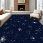 Radiant Celestial Star Pattern Rug