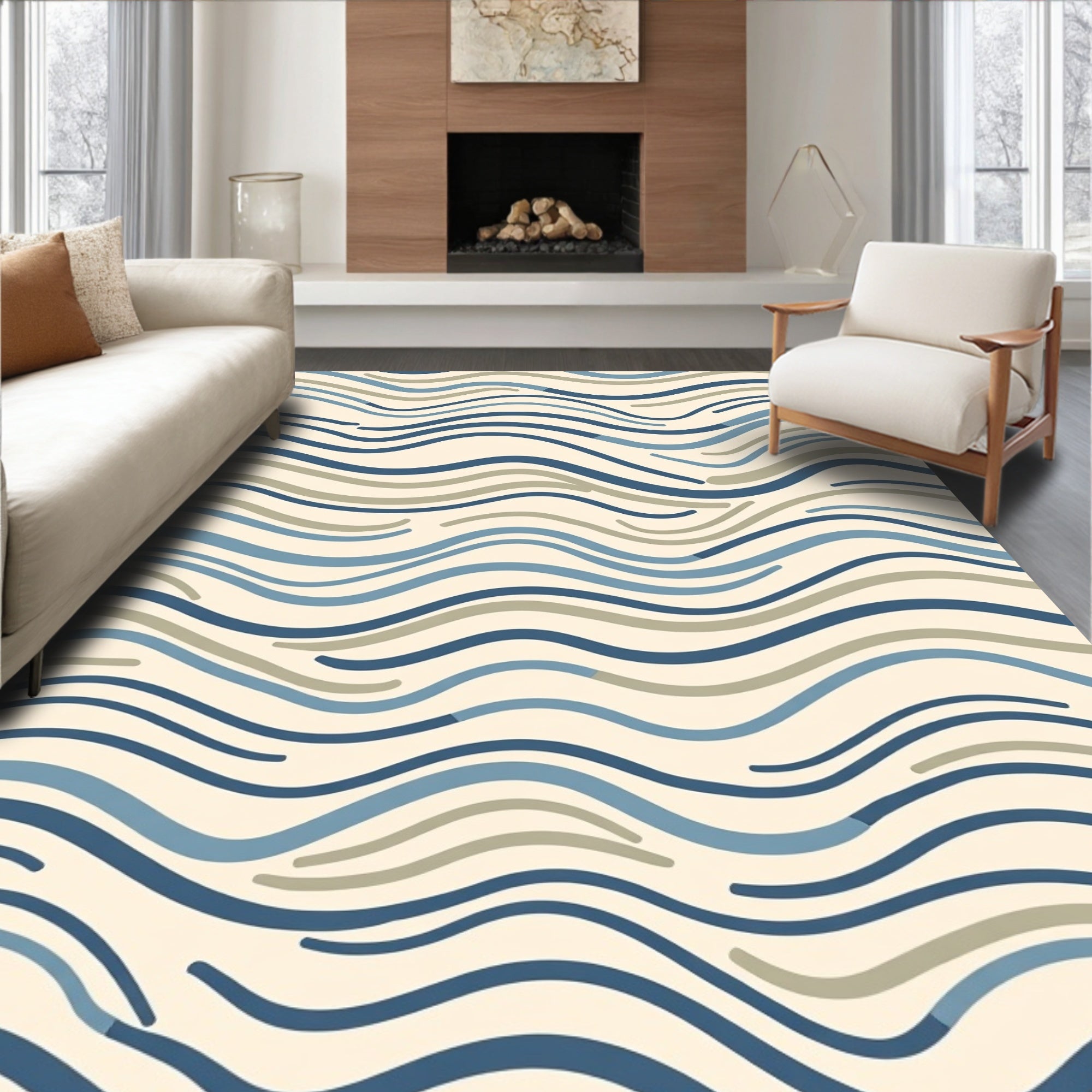 Waves Pattern Design Rug