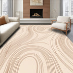 Rustic Wood Grain Swirl Pattern Rug