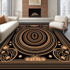 Art Deco Style Oval Pattern Rug