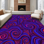 Vibrant Swirls Triangles Pattern Rug