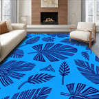 Bold Tropical Leaves Pattern Rug