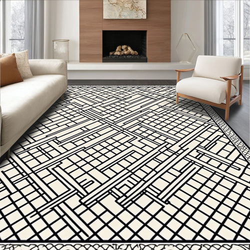Abstract Geometric Intersecting Lines Rug