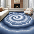 Deep Blue Swirl Agate Rug