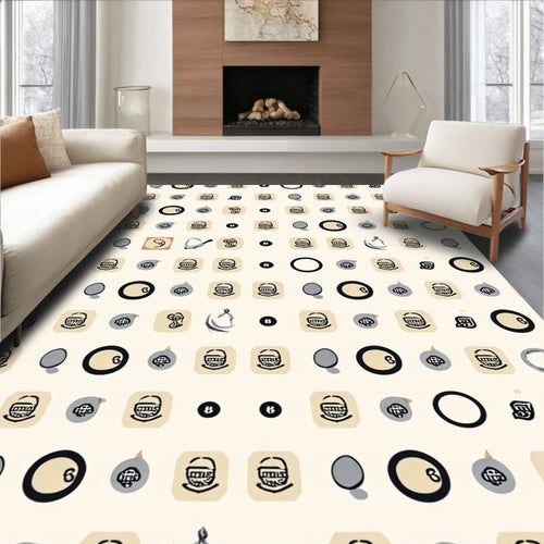 Abstract Iconography Geometric Pattern Rug