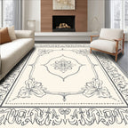 Ornate Floral Scrollwork Pattern Rug
