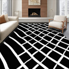 Textural Geometric Interwoven Pattern Rug