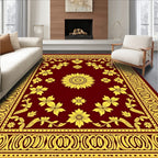 Rich Floral Bordered Sunflower Design Rug