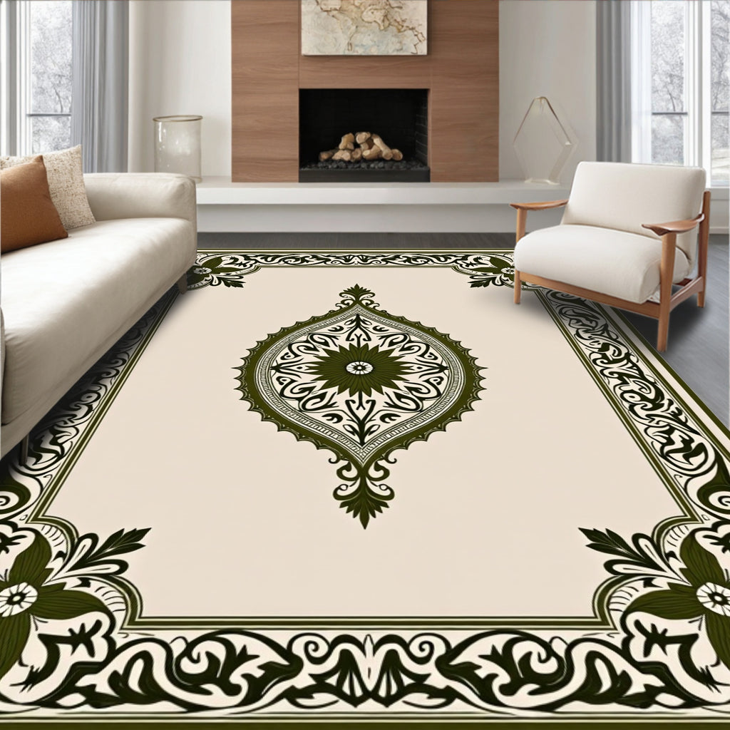 Ornate Floral Mandala Pattern Rug