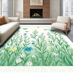 Spring Meadow Floral Butterfly Rug