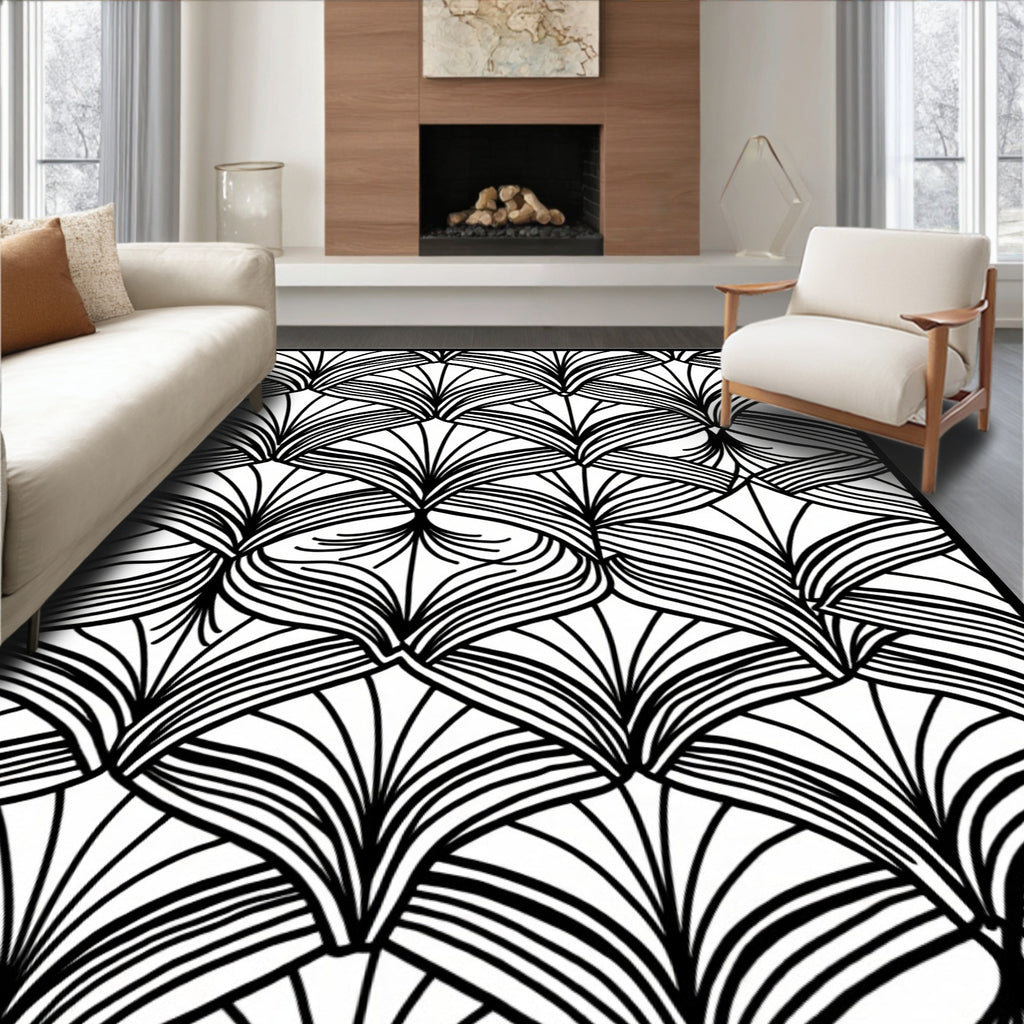 Art Deco Fan Pattern Rug